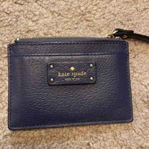 kate spade mini navy blue wallet (5x3.5”). used 1x